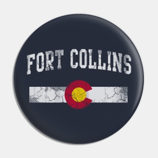 Retro Fort Collins Colorado Home Love Family Pin