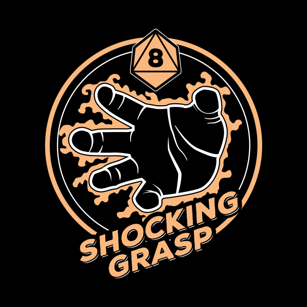 Shocking Grasp D&D Tshirt by Natural 20 Shirts