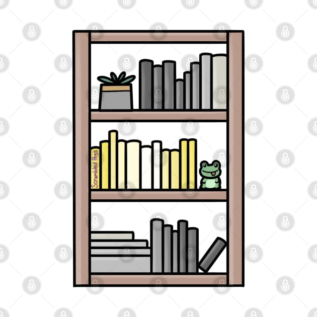 Subtle Demigender Pride Bookcase by scrambledpegs