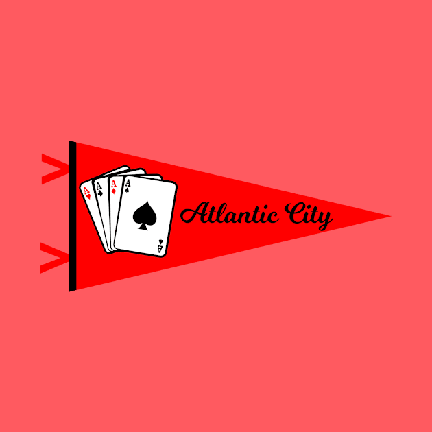 Vintage Atlantic City New Jersey Pennant by fearcity