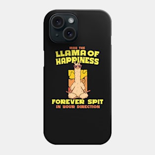 Llama of Happiness Yoga Llama Llamaste Phone Case