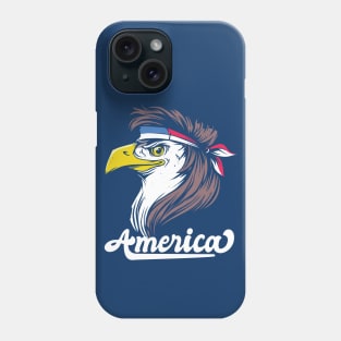 Bald Eagle with a Mullet // Funny America Fourth of July Phone Case