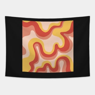 groovy abstract 70's wave print Tapestry