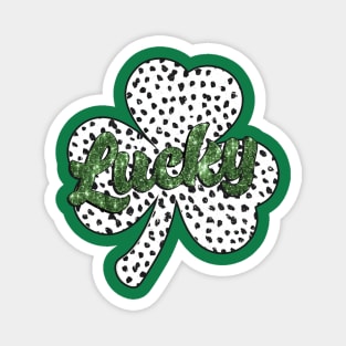 St Patrick Day, Clover, Lucky Clover, Faux Sequins Patricks Day Magnet