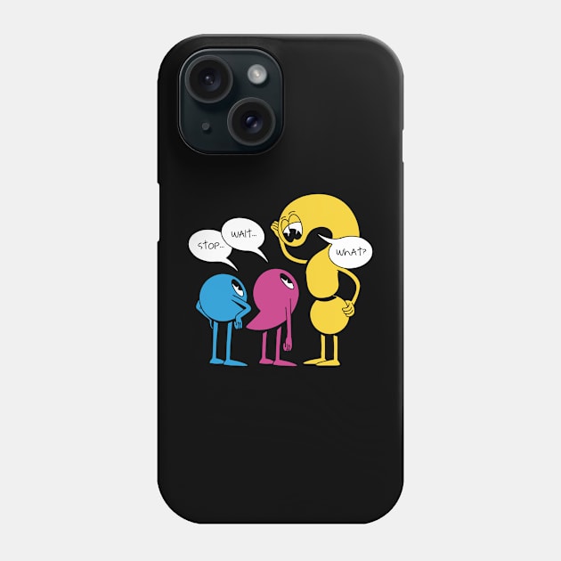 Wait What Funny Punctuation Phone Case by Visual Vibes