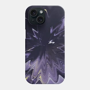 Purple Marble Daisy Fluid Pour Phone Case