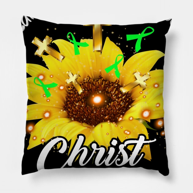 I Can Do All Things Through Christ Cerebral Palsy Awareness Support Cerebral Palsy Warrior Gifts Pillow by ThePassion99