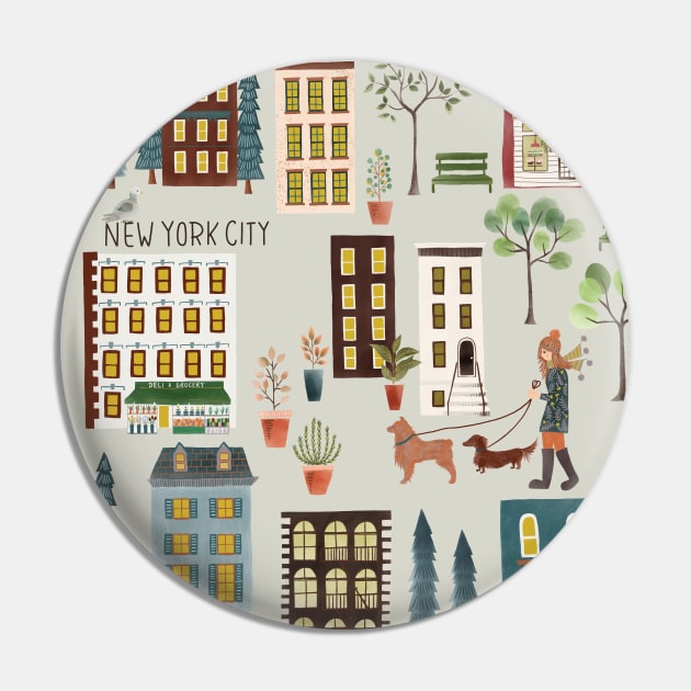 New York City Stroll Pin by YuanXuDesign