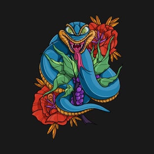 Snake and roses tattoo T-Shirt