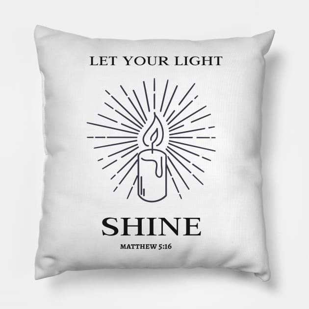 "Let Your Light Shine" Pillow by InnovativeLifeShop