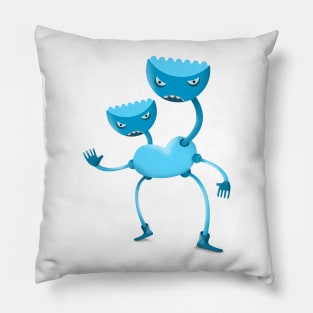 Blue monster Pillow