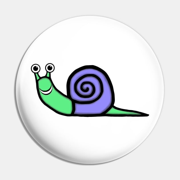 Smiley Snail Pin by BlakCircleGirl