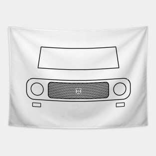 International Harvester Scout 80 classic 1960s truck black outline graphic Tapestry
