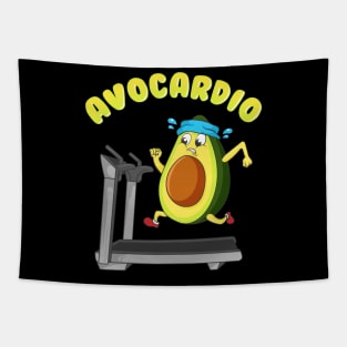 Cute & Funny Avo-Cardio Avocado Cardio Gym Pun Tapestry