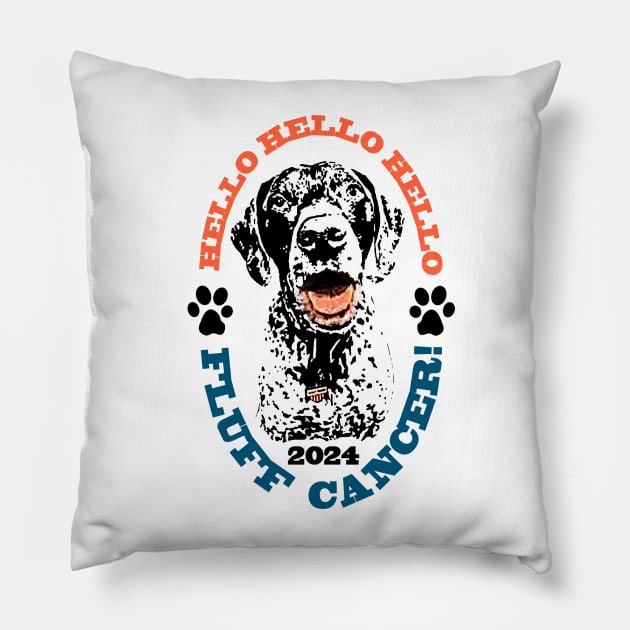 Fluff Cancer! 2024 wyatt the gsp Pillow by Anespen