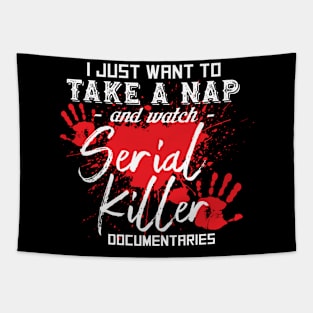 Handprints Funny Bloody Serial Killers Docs Tapestry