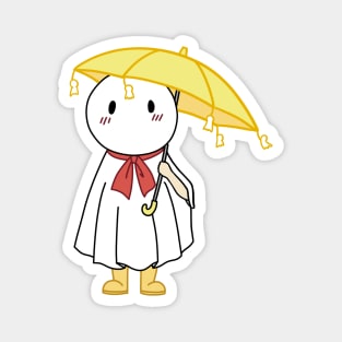 Weathering with you nagi umbrella yellow background Magnet