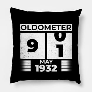 Oldometer 91 Years Old Born In May 1932 Pillow