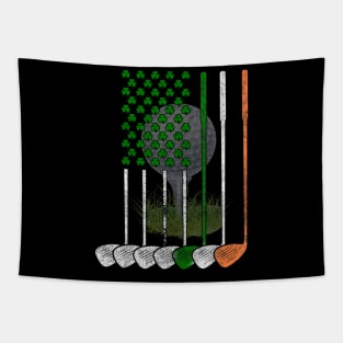 Irish American Flag Vintage Golf Flag St Patricks Day Tapestry