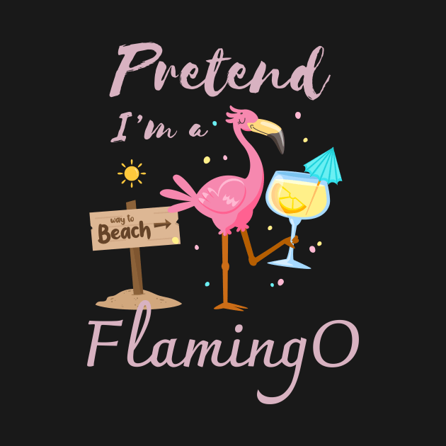 Pretend I'm a Flamingo Summer beach by CoolFuture