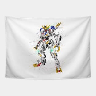 Gundam Barbatos Lupus Rex scribble Tapestry