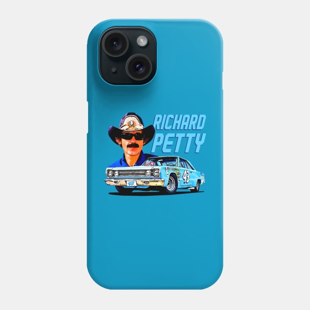 Richard Petty 43 Legend 70S Retro Phone Case by Erianna Bee