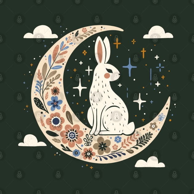 Rabbit on the moon by Itouchedabee
