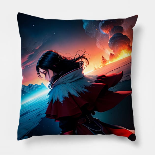 2 poles Pillow by bks_art