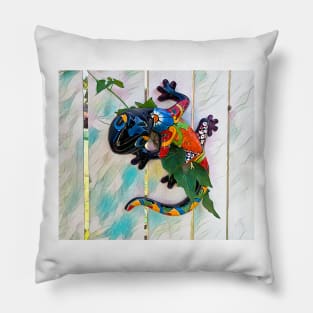 Talavera Gecko from Mexico Pillow