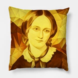 Emily Bronte Golden Portrait | Emily Bronte Artwork 11 Pillow