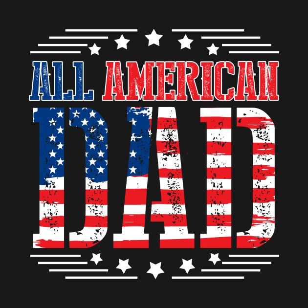 All american dad papa father daddy fourth of july sweat by klausgaiser