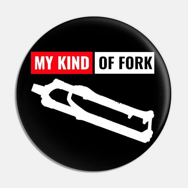 My Kind Of Fork, Cyclist Pin by ILT87
