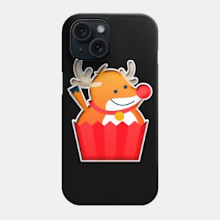 Christmas Reindeer & Cupcake Phone Case