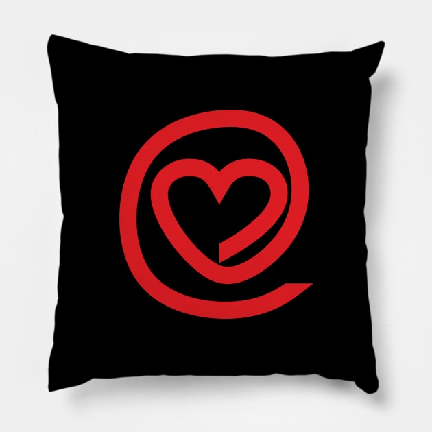 At Heart (❤️ in @) Pillow by aceofspace