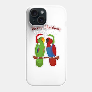 Funny Eclectus Merry Christmas Every birdie Phone Case