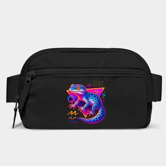 Retro Neon Super Snow Leopard Gecko by Reptiq's Store