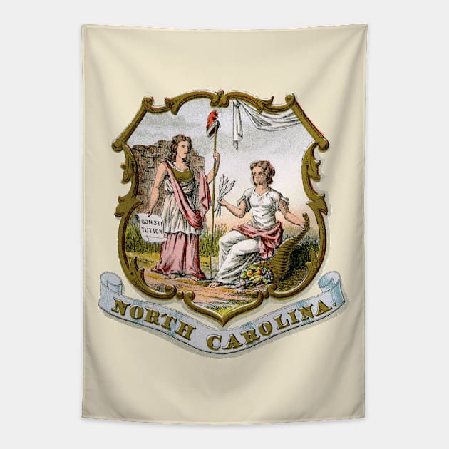 1876 North Carolina Coat of Arms Tapestry by historicimage