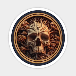 skull and the tree of life Magnet