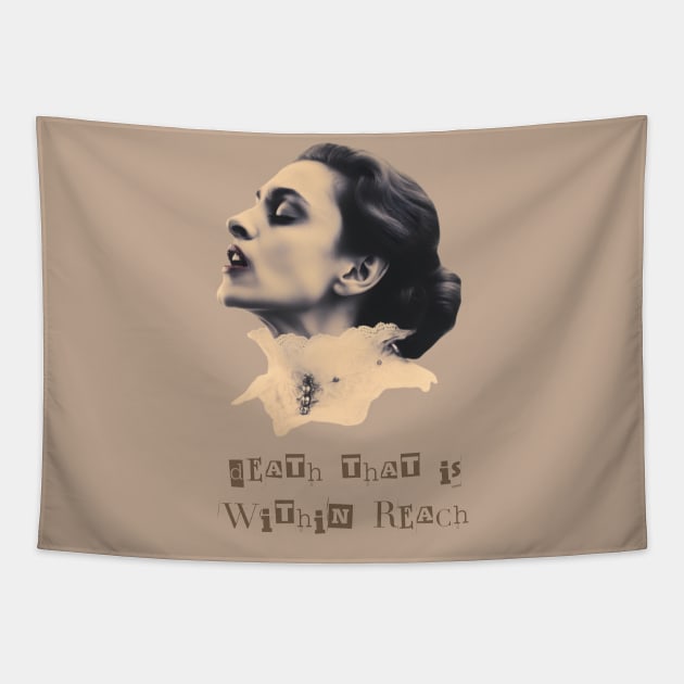 The lady is a vamp Sticker Tapestry by Middle Klin