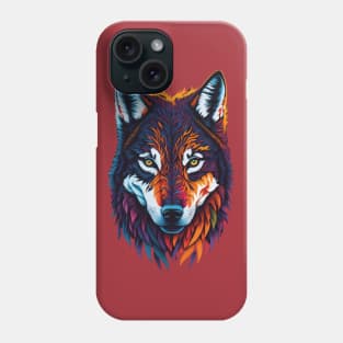 Colorful Face Wolf Phone Case