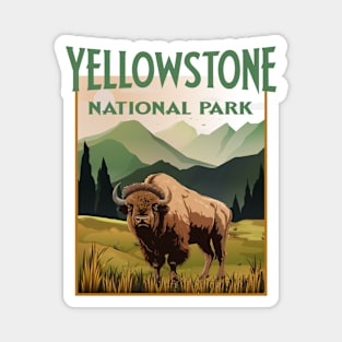 Bison Yellowstone National Park US National Parks Magnet