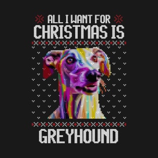 All I Want for Christmas is Greyhound - Christmas Gift for Dog Lover T-Shirt