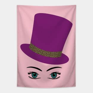 Woman in Pink Top Hat Tapestry