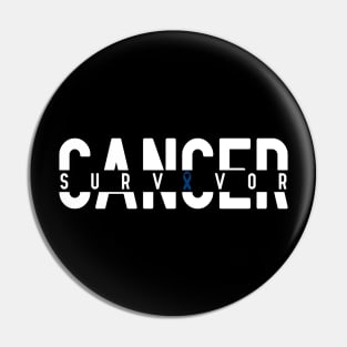 Colon Cancer Survivor - Dark Blue Ribbon Pin