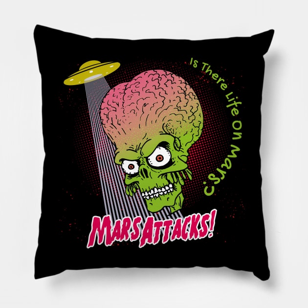 Is There Life On Mars? Pillow by Bear Tees