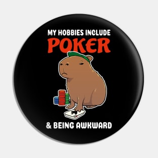 My hobbies include Poker and being awkward cartoon Capybara Pin