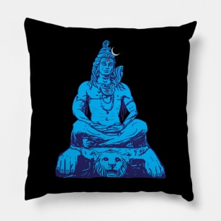 Shiva Meditate Adiyogi Mahadev Aum namah shivaya Pillow