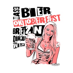 2reborn JEN Oktoberfest Bier Party Dirndl  ros T-Shirt