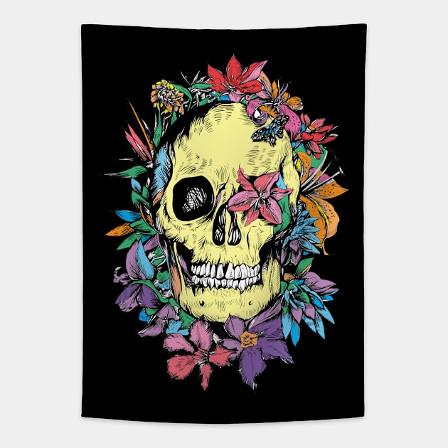 skull Tapestry by BekimART