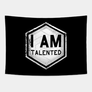 I AM Talented - Affirmation - White Tapestry